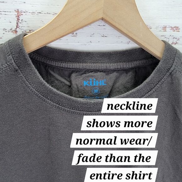 Kuhl Wildfibre Organic Cotton Mens M T Shirt Pocket Short Sleeve Gray Outdoor - Picture 4 of 9